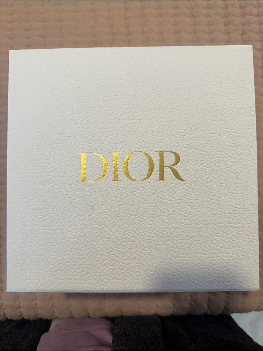 Dior White and Gold Logo Box